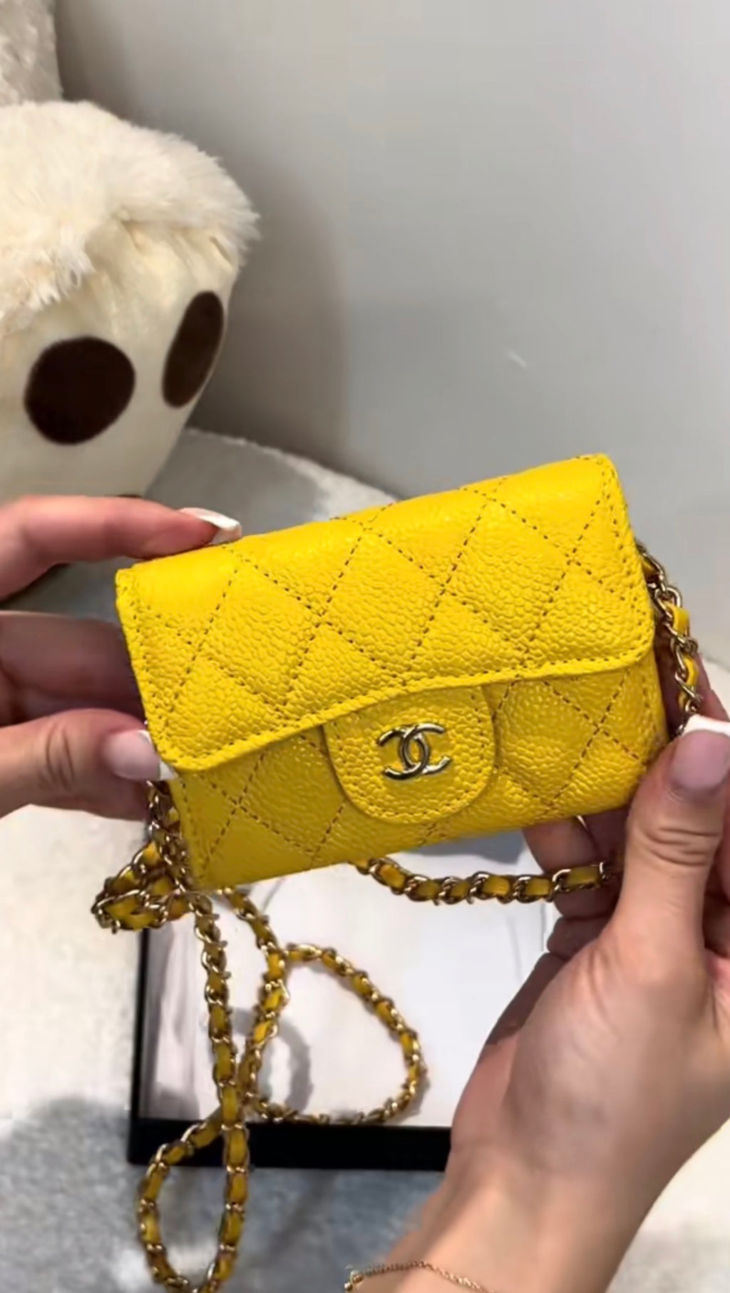 Mini Pochette Matelassée à Chaîne